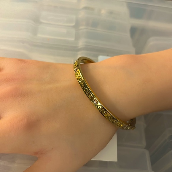 Coach Gold Hinged Bangle - Picture 4 of 5